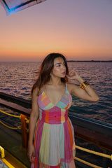 Rebel kid in Spring fling maxi