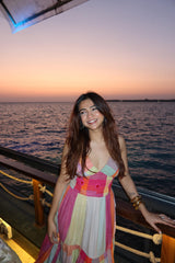 Rebel kid in Spring fling maxi