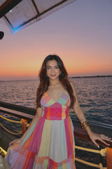 Rebel kid in Spring fling maxi