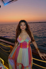 Rebel kid in Spring fling maxi