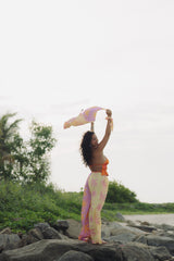 Diya khuarana in Sugar sun backless top + pants