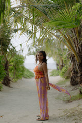 Diya khuarana in Sugar sun backless top + pants