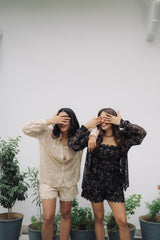 Lace me not shirt + tube top + shorts