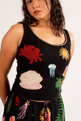 Marine tank top - black
