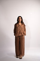 Safari balloon sleeve top