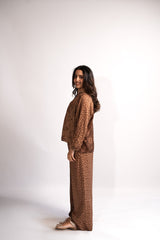 Safari balloon sleeve top