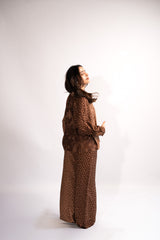 Safari balloon sleeve top