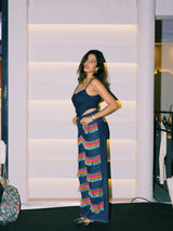 Anmol Dua in Rainbow tassel denim