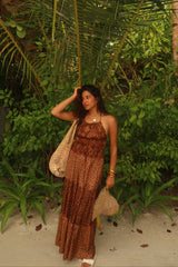 Anmol dua in 3 layered skirt + backless top