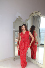 Rani top + pants - red