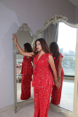 Rani top + pants - red