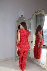 Rani top + pants - red