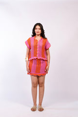 Candy crochet short shirt