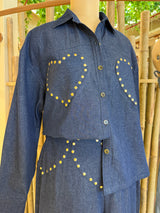 Heart breaker denim pants