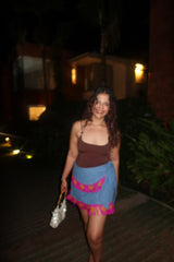 Tassel love story shirt + skorts