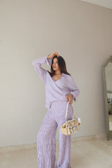 Silver lining top + smocking pants