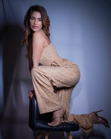 Poonam Pandey in dessert muse corset + pants