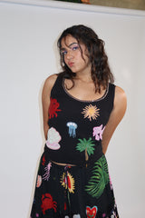 Marine tank top - black