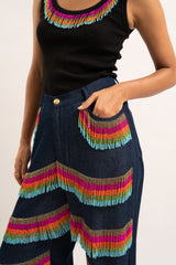 Rainbow tassel tank