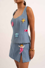 Sugar on the beach crochet corset