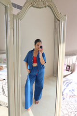 Denim dream short shirt + pants