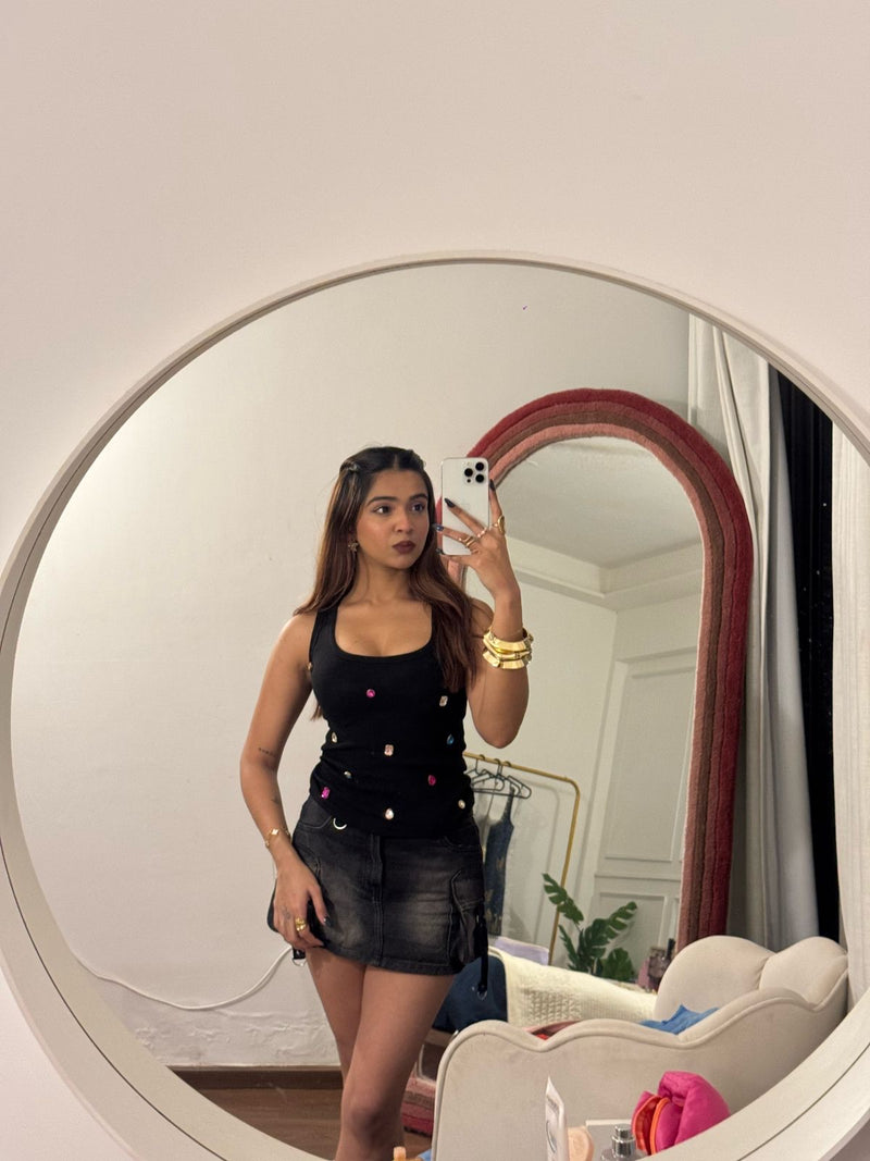 Rebel kid in gem tank top