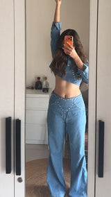 Gaurvi in Heart breaker denim set
