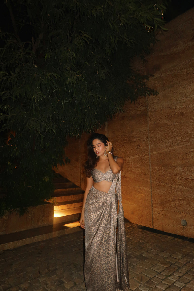 Leopard saree