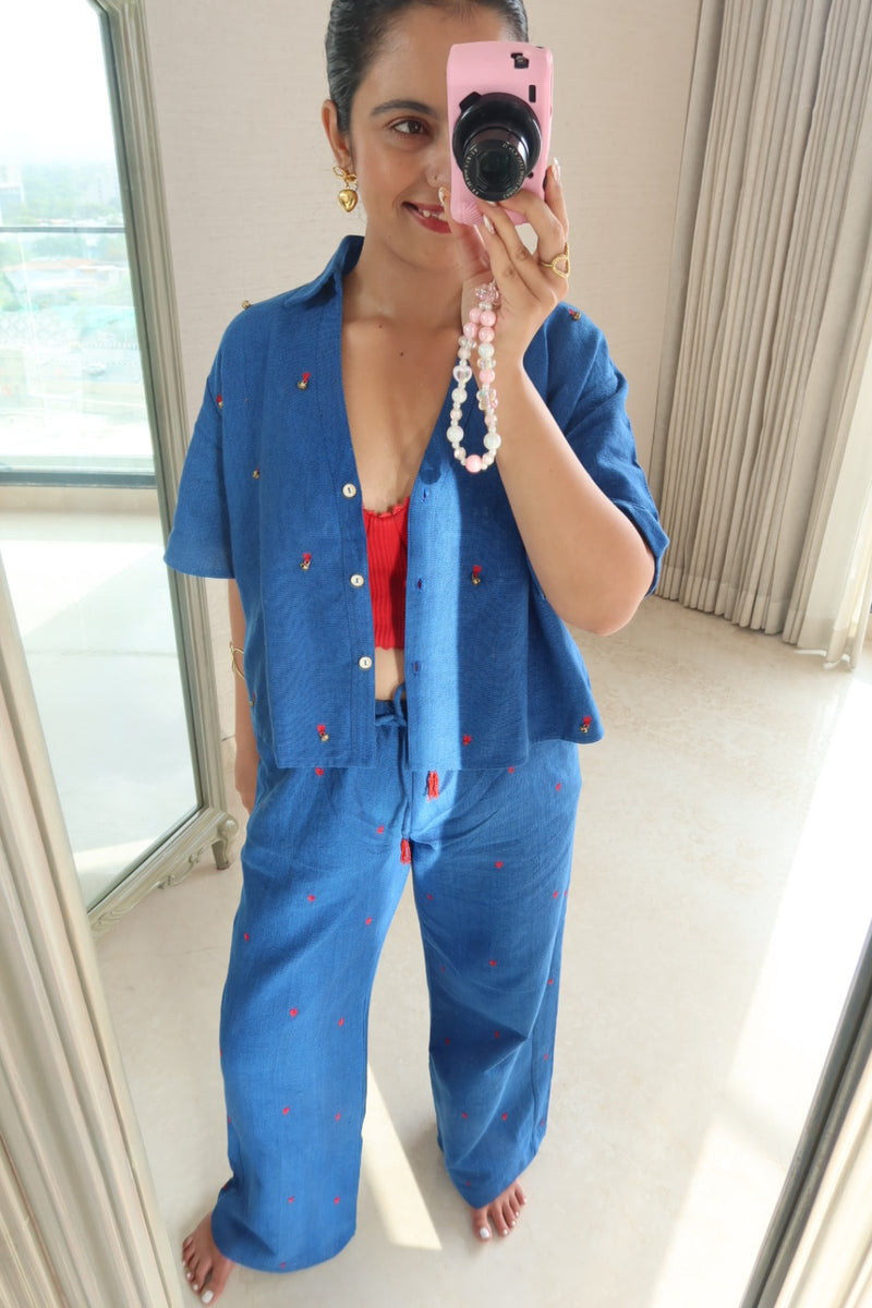 Denim dream short shirt + pants