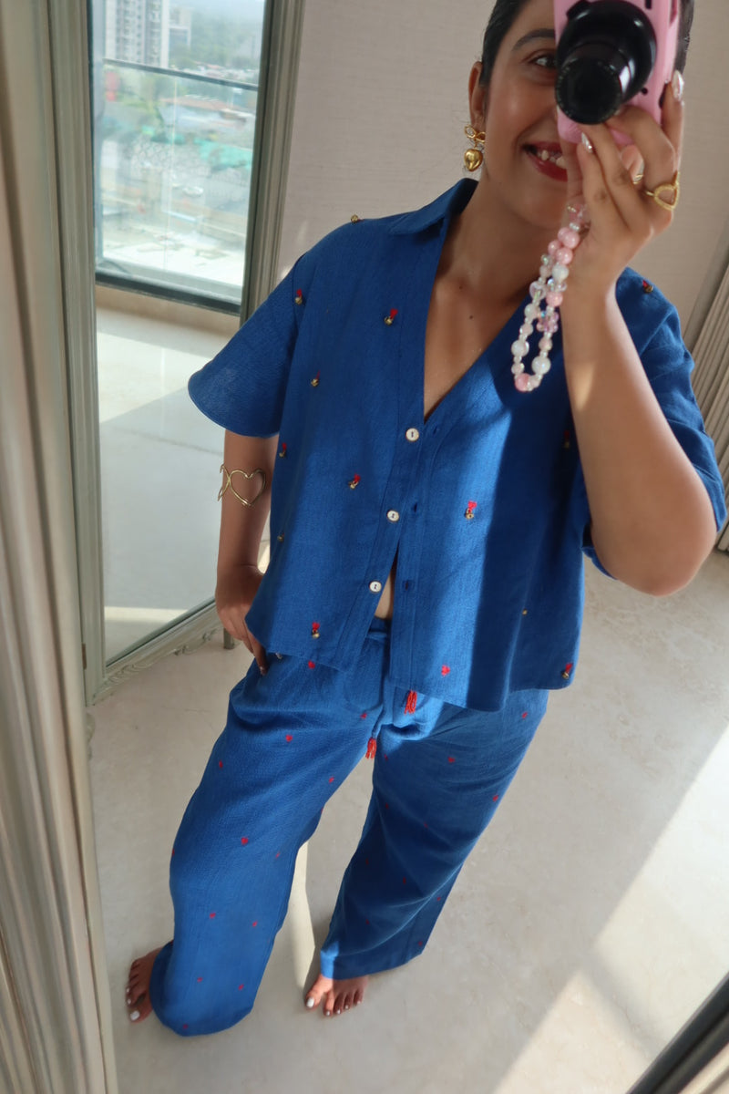 Denim dream short shirt + pants
