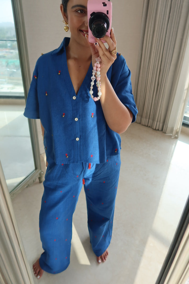 Denim dream short shirt + pants