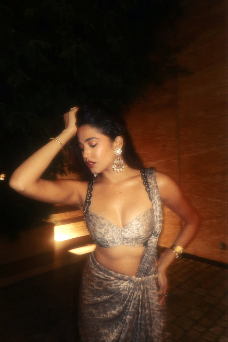 Leopard saree