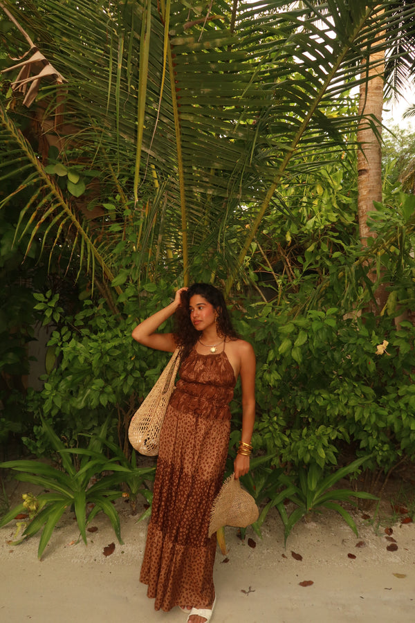 Safari 3 layered skirt + backless top