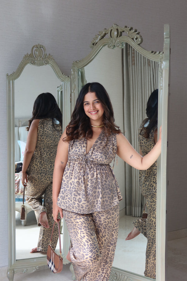 Leopard top + pants