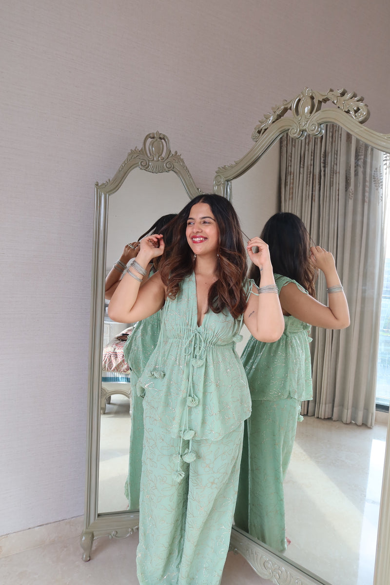 Rani top + pants - blue