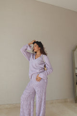 Silver lining top + smocking pants