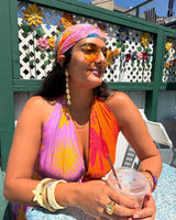 Sanjana Rishi in Sugar Sun Top + Skirt