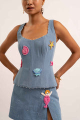 Sugar on the beach crochet corset