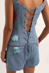 Sugar on the beach crochet corset