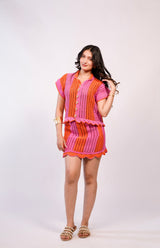 Candy crochet short shirt