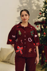 Candy cane oversized shirt