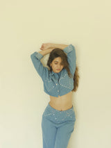 Gaurvi in Heart breaker denim set