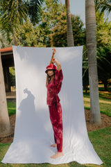 Wrap balloon sleeve top